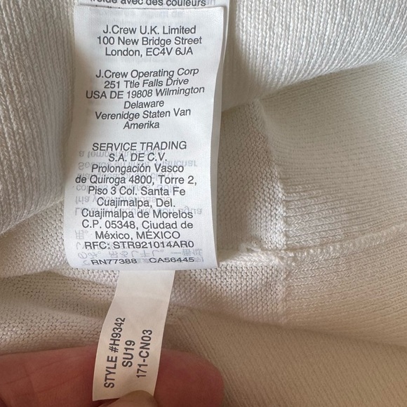 J. CREW bright white Summer v-neck cardigan cotton viscose women’s size large - Picture 10 of 10